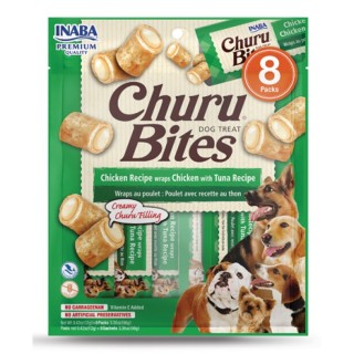 Churu Dog Bites Chicken Recipe wraps Chicken with+Tuna Recipe 8x12g AKCE